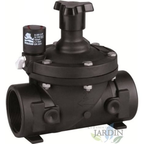 Électrovanne d'arrosage 2'' 9V Bermad, pour les programmateurs à piles avec régulateur de flux