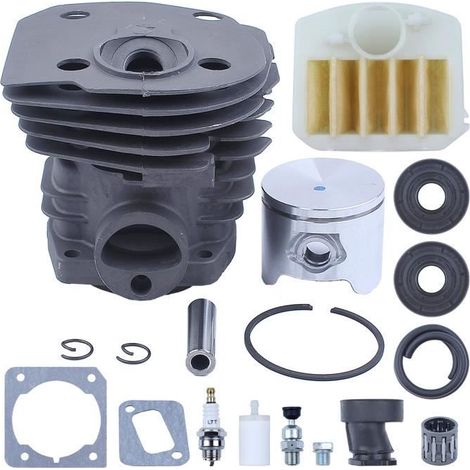 Kit cylindre et piston 44 mm compatible avec roulement à aiguilles et compatible avec les tronçonneuses Husqvarna 346xp, 350, 351 et 353. (1/4)