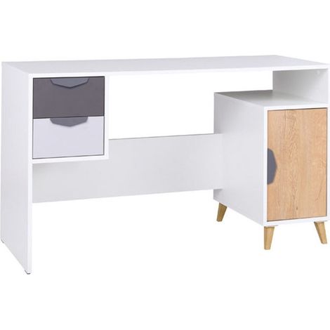 Mesa de oficina Domvera 112 , Con puertas, Con cajones, Número de puertas: 1, Número de cajones: 2, 76x130x55cm