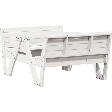 Maison Exclusive - Tavolo Picnic per Bambini Bianco 88x122x58 cm Massello di Pino