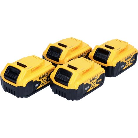 Batería DeWalt DCB 184 P4 18 V 5,0 Ah / 5000 mAh 4 uds. Batería XR Li-Ion - con indicador de nivel de carga