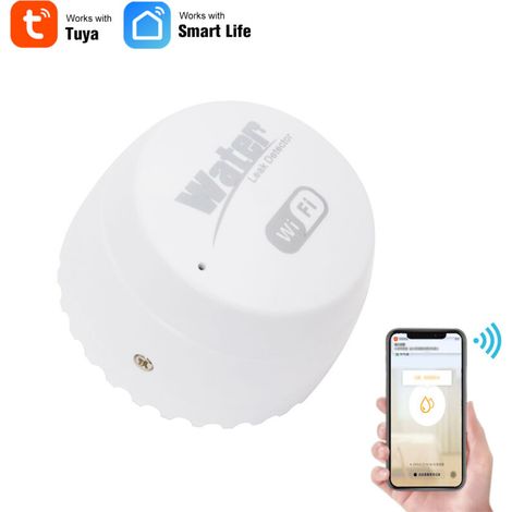 Intelligenter WLAN-Hochwassermelder, intelligenter Hochwasseralarm, unterstützt Fernsteuerung per mobiler App (1/4)