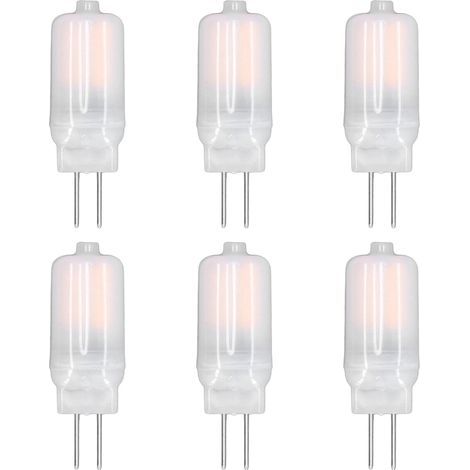 Lot 6 ampoules G4 12V – 3W blanc chaud – 360° luminescence + dissipation – faible consommation – standard (1/5)
