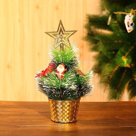 Mini sapin de Noël de bureau, décorations de Noël, articles de Noël, décoration de vitrine, vente en gros d'aiguilles de pin, sapin créatif en aiguilles de pin, sapin en aiguilles de pin de 30 cm