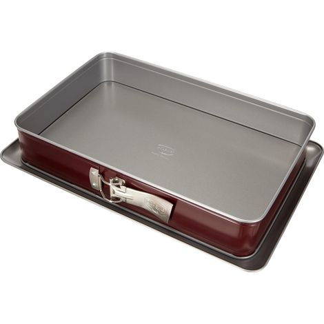 Dr. Oetker Teglia rettangolare 38 x 25 cm Bicolor Teglia per torta quadrata con rivestimento antiaderente bicolore, stampo da forno di alta qualità con eccellente conduzione del calore (colore: (1/5)