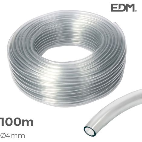 Gartenschlauch edm Transparent 100 Meter 4 mm innen