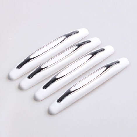 Lot de 4 protections de portière de voiture, protection de porte latérale de voiture, autocollant anti-rayures, décoration pour la plupart des voitures et camions (Blanc) (1/3)