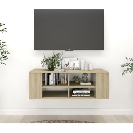 TV-Wandschrank Sonoma-Eiche 102x35x35 cm Holzwerkstoff