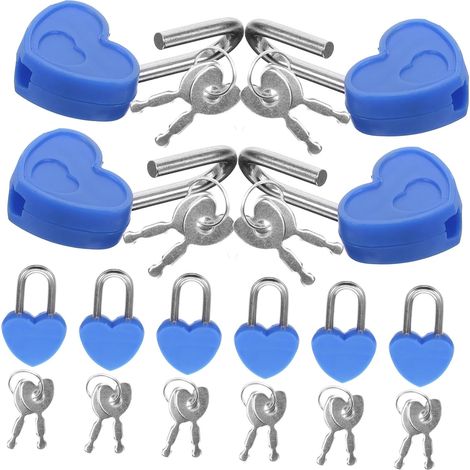cadenas en forme de cœur avec clé mini cadenas pour casiers (1/5)