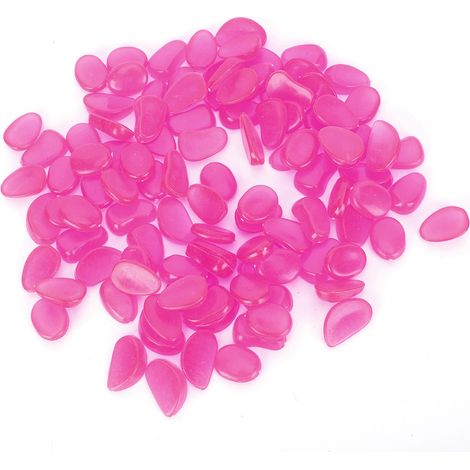 100 Pcs Lumineux Pierre Décor Fluorescent Jardin Cour Intérieur Aquarium Paysage Décoration Violet