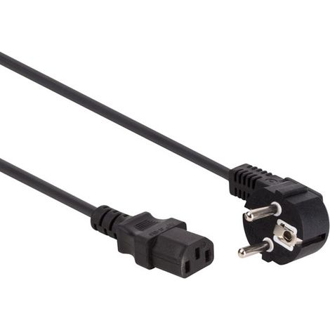 Cavo di alimentazione - colore nero - cee 7/7 90° + c13 - 2,5 m - h05vv-f 3g1,0 mm² - h05vv-f 3g1,0 mm² - 2,5 m - h05vv-f 3g1,0 mm² - 2,5 mm