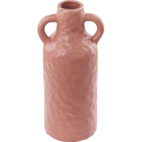 Vase Décoratif Rose en Porcelaine 24 cm Etroite Haute Amphore Minimaliste Drama