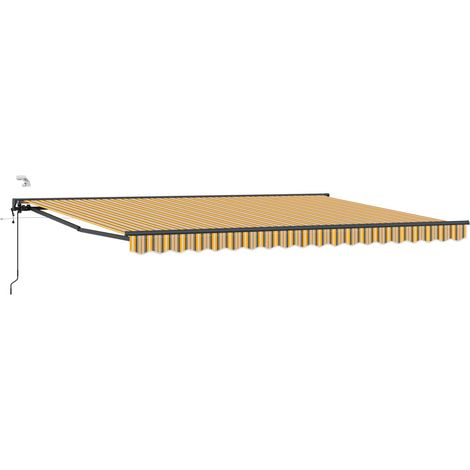 Toldo Retráctil Eléctrico Amarillo, Gris, Antracita 4 x 3 m