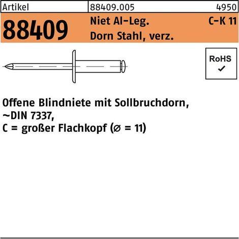 Rivet POP R 88409 großer Flachkopf
