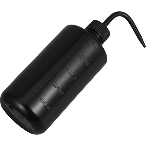 Flacons Souples en Plastique et Résistants à Déformation 500ml Lot de 2 Bec Courbé Noir, Faciles à Utiliser et Résistants la Déformation pour Arrosage des Plantes et Nettoyage de Vases (1/5)