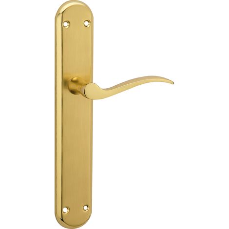 Manilla puerta aluminio ovalada dorado satinado modelo 890 interior (1/3)
