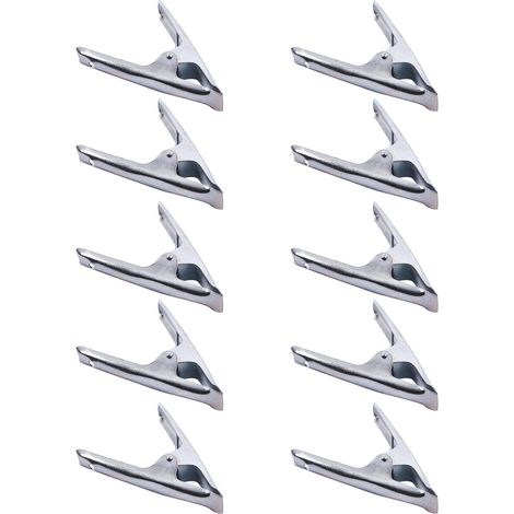 Dapetz ® 6 Inch Metal Spring Clamps 10 Pieces for Woodwork - Rust Proof Market Stall Tarp Clips Clamps 50mm Jaw Capacity - Metal Clips All Steel Construction 150mm Length (1/5)