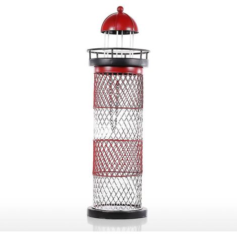 Leuchtturm-Weinregal, kreativer Weinhalter, Flaschenhalter, Metallskulptur, praktisches Handwerk