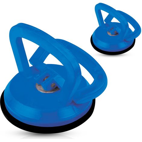 Dapetz ® 2pcs Mini Suction Cup Dent Remover – 12kg Lift Power, Car Body Panel Puller, Handle Lifter for Glass, Tiles, Screens, Mirrors Reusable, Durable Dent Repair Kit, Blue (1/5)