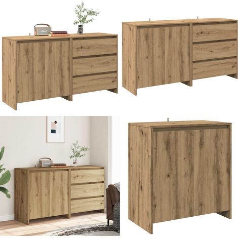 2-tlg. Sideboard Artisan-Eiche Holzwerkstoff - Holzwerkstoff - Eiche (1/5)