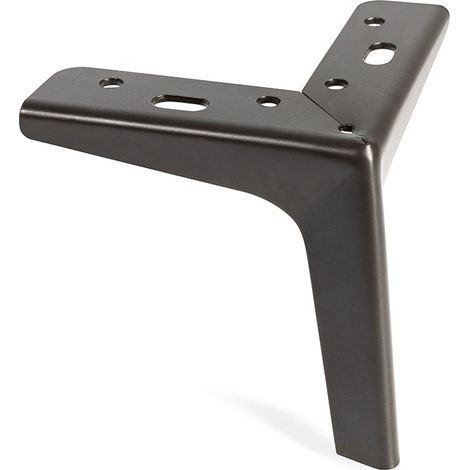 pata metálica modelo tee disponible en negro mate y marrón altura altura 120mm acabado negro mate (1/2)