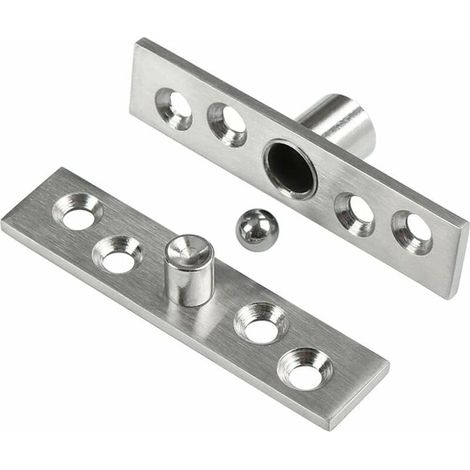 Lot de 2 charnières pivotantes à 360° en acier inoxydable pour porte cachée 100 mm x 23,7 mm (1/5)