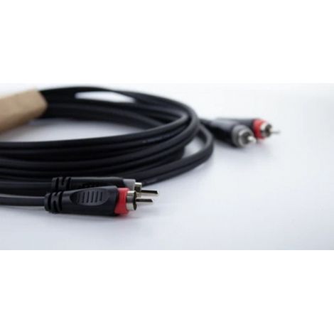 Cordial 14837 Klinke / Cinch Audio Anschlusskabel [2x Cinch-Stecker - 2x Cinch-Stecker] 3 m Schwarz