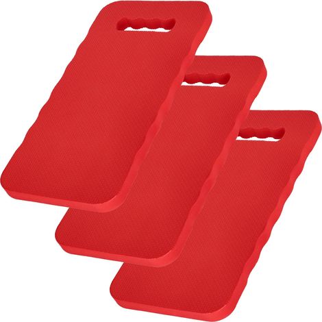 KOTARBAU® Lot de 3 Repose Genoux Jardinage - Tapis de Genoux en Mousse 40 x 20 cm - Coussin Genoux Jardinage - Tapis Genoux - Genouillère de Jardinage - Tapis de Protection - Rouge (1/4)