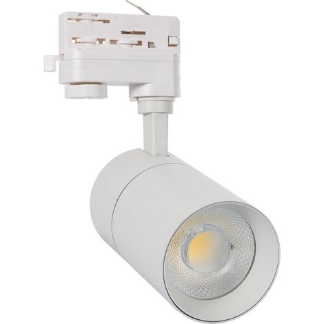Faretto LED Binario Trifase 20W Regolabile Mallet CCT Selezionabile Nero Bianco (1/5)