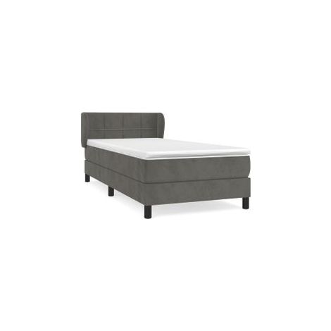 Sommier à lattes de lit avec matelas Gris foncé 100x200 (1/5)