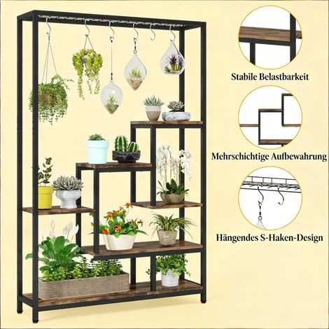 Étagères décoratives multifonction loisirs jouets livres exposition et support de plantes vertes d’intérieur.