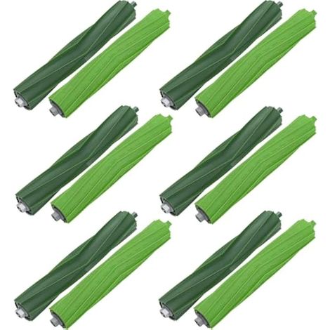 Set di 6 rulli spazzola compatibili con iRobot Roomba, 12 spazzole in gomma di ricambio per Roomba Serie E E5 E6 E7, Serie I i7 i7+ i7 Plus i3 i3+, Serie J j7 j7+ Robotica