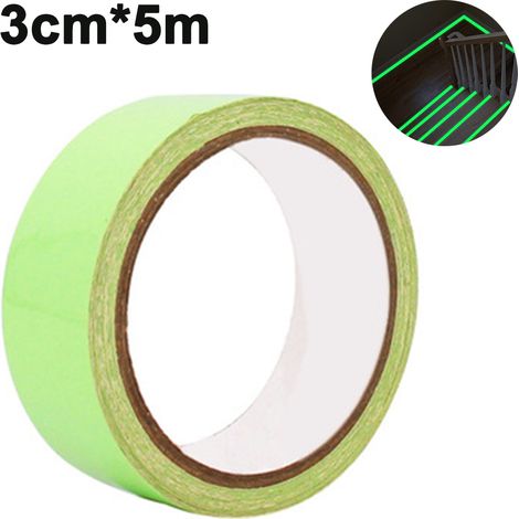 Ruban Réfléchissant - Ruban Luminiscent Auto-Adhésif PET 2 cm x 5 m 3 cm x 5 m ou 5 cm x 5 m Pour Sécurité Intérieure Extérieure et Signalisation de Sécurité - 1 Pièce (1/5)