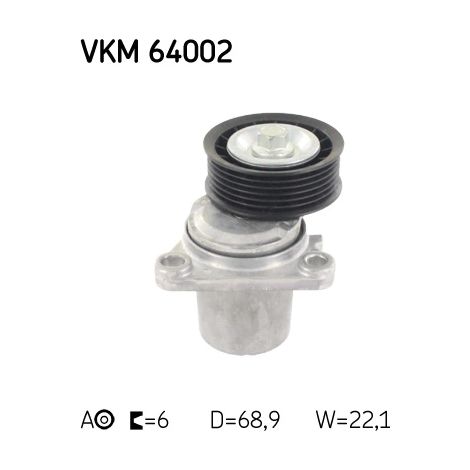 Tendeur de courroie, courroie trapézoïdale à nervures SKF VKM 64002 MAZDA
