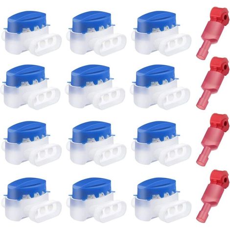 Lot de 12 connecteur de câble étanche 3 trous connecteurs de fils électriques sertis connecteur de tondeuse à gazon rempli de gel pour tondeuses à gazon robotiques Husqvarna H275