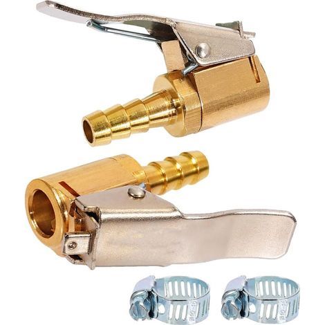 Adaptateur Valve Pneu 6mm Laiton 2 Pièces Pompe Gonflage Compresseur Air (1/4)
