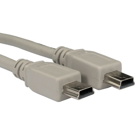 Rs Pro – Câble USB 2.0 mini A mâle vers mini B mâle 2m – Connecteurs mâles – Pour transfert de données rapide – Compatible USB 2.0