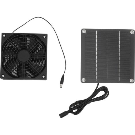 Ventilateur d'Extraction Solaire en Silicium Monocristallin, 2200 RPM avec Housse de Protection pour Serre (1/4)