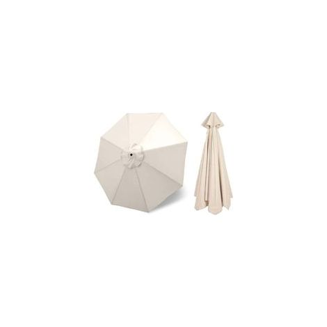 Toile de rechange ronde pour parasol de terrasse à 8 baleines, toile de rechange de haute qualité en polyester, housse de rechange pour parasol (couleur : beige, taille : 3 m (10 pi)) (1/4)