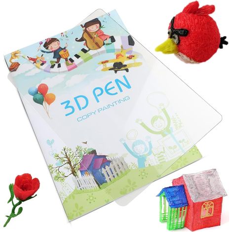 Livre de Dessin Imprimé avec Stylo 3D, 40 Motifs Colorés Réutilisables, avec Plaque de Calque Transparente, Idéal pour le Dessin des Enfants, Les Cadeaux Éducatifs et les Loisirs Créatifs DIY (1/5)