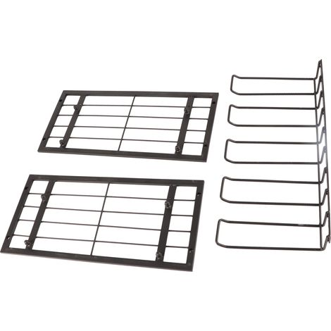 Support mural en fer 3 niveaux pour perceuses, organiseur d'outils électriques, étagère de rangement robuste, support polyvalent pour atelier. (1/5)