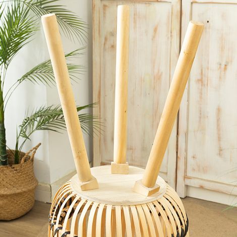 Pot de fleurs tressé en imitation rotin, étagères hautes pour salon (1/5)