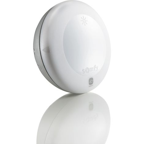 Somfy – Capteur de soleil extérieur sans fil 2401219 – Alimentation 2 piles LR6 – Compatible TaHoma et télécommandes – Installation facile