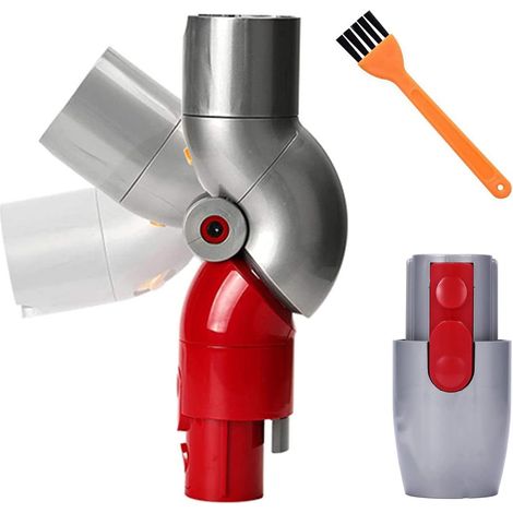 Schnellwechseladapter für niedrige Möbel 970790-01 für Staubsauger Dyson V7 V8 V10 V11, 1 Stück oberer Adapter, 1 Stück unterer Adapter, 1 Stück Reinigungsbürste (B) (1/5)