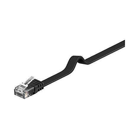 Goobay CAT6 U/UTP Flat 0,5m - Cavo di rete (0,5m, Cat6, U/UTP (UTP), RJ-45, RJ-45, nero) (1/4)