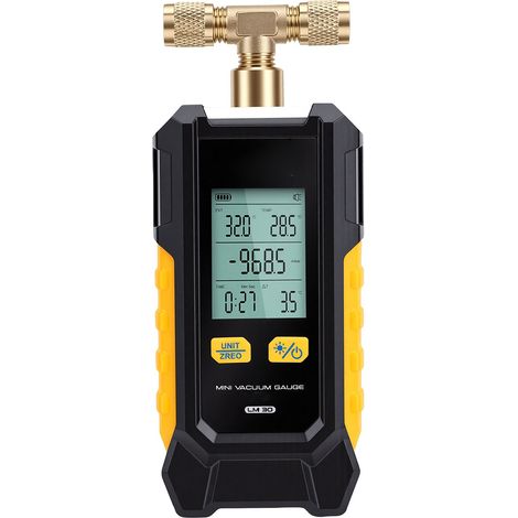 Jauge à vide numérique HVAC, évacuation intelligente, détection de fuite, calibrage automatique, 6 unités, précision ± 0.1% (1/5)