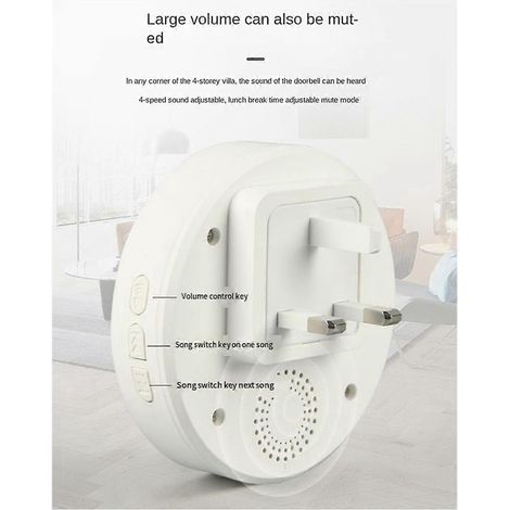 Kabellose, wasserdichte Smart-Türklingel mit Stecker
