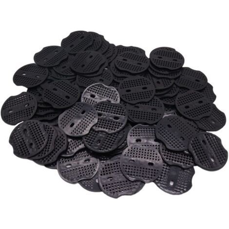 100 PCS Rondelles pour Piquets de Fixation en Acier pour bâche, Rondelle d'ancrage en U pour Piquets de Jardin, Piquets de Fixation Tente (2 Trous communs) (1/4)