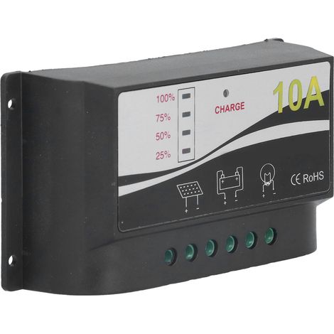 Régulateur de charge solaire 12V/24V, boîtier ABS résistant, contrôleur de décharge pour panneau photovoltaïque, régulateur de tension durable (1/5)