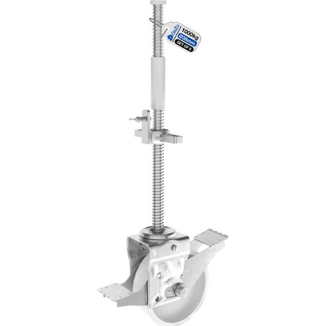 Lot de 8 Roulettes échafaudage avec frein galvanoplastie Ø38 x 500 mm – capacité 1000 kg roues pivotantes robustes pour travaux de chantier – GeZu Impex (1/5)